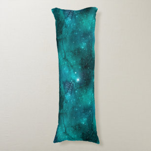 Cojín Diseño de la serie Galaxia Verde Azulado 8