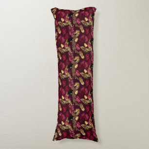 Cojín Diseño de la serie Leopardo Burgundy y Gold 12