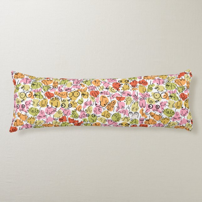 Cojín diseño de mamas divertidas (Anverso)