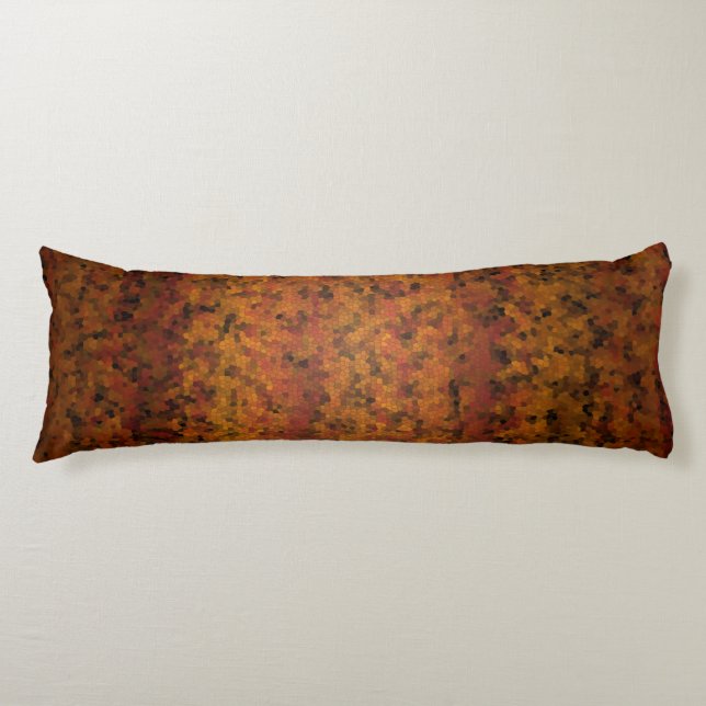 Cojín Diseño de mosaico en tonos cálidos (Anverso)