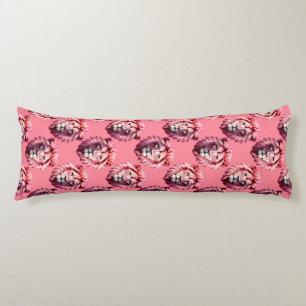Cojín Diseño de patrón de animal cabeza de león rosa
