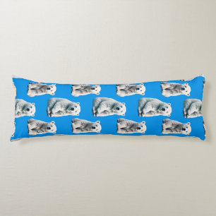 Cojín Diseño de patrón de oso polar azul