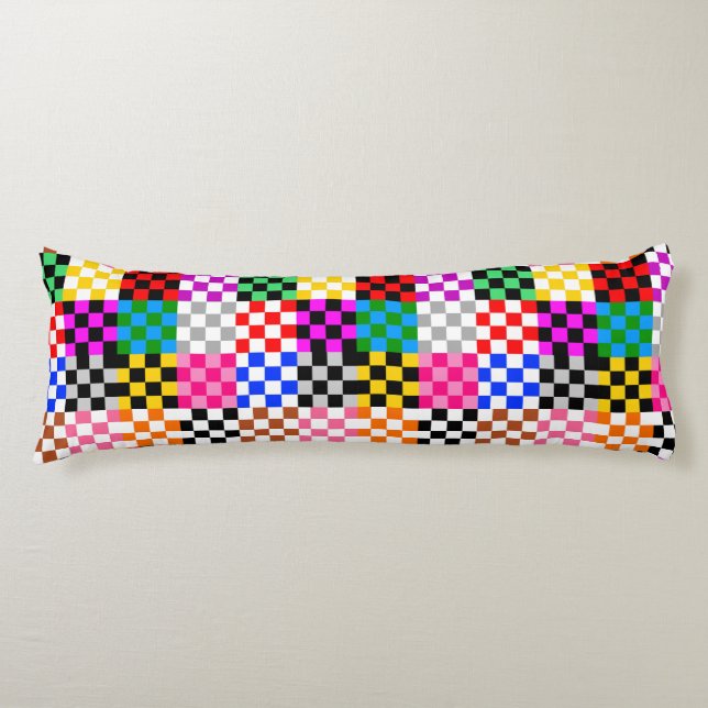 Cojín Diseño de patrones de comprobación de parches mult (Anverso)