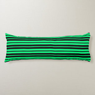 Cojín Diseño de patrones de rayas verticales verdes de c