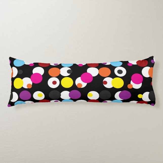 Cojín Diseño de patrones de superficie de puntos de polk (Anverso)