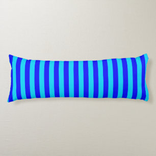 Cojín Diseño de rayas azules cyan