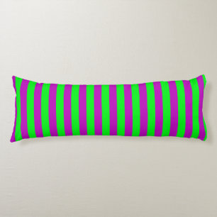 Cojín Diseño de rayas moradas y verdes