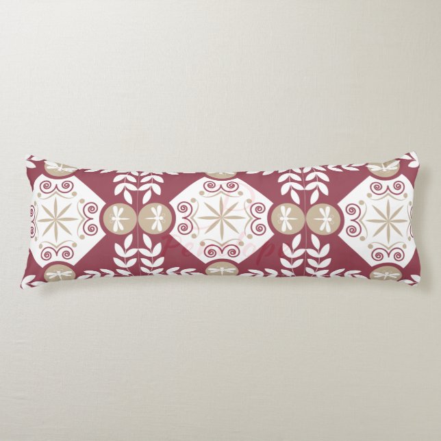 Cojín Diseño elegante de la libélula ornamental roja (Anverso)