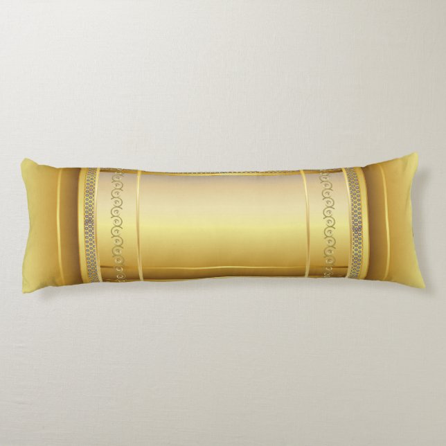 Cojín Diseño elegante del oro (Reverso)