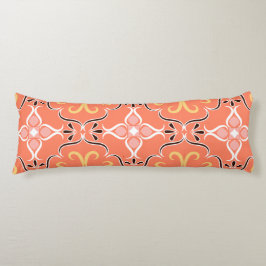 Cojín Diseño elegante Salmon Peach Pink Floral Abstrato