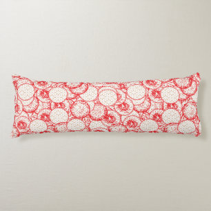 Cojín Diseño textil intrincado con rojo, oro y