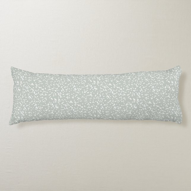 Cojín Ditsy Dots Pattern - White on Gray Green (Anverso)