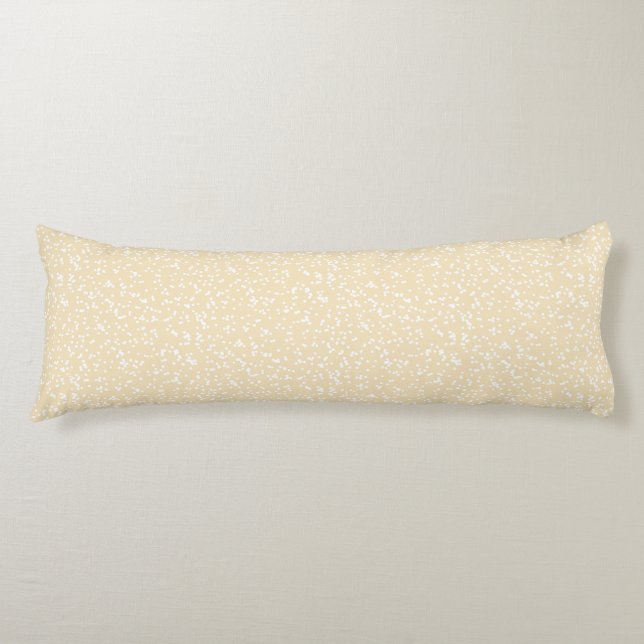 Cojín Ditsy Dots Pattern - White on Soft Yellow (Anverso)