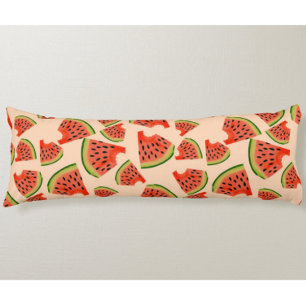 Cojín Divertido Watermelon Bite Pattern Peach