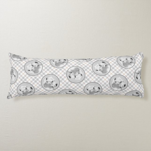 Cojín Dogo Argentino Pintura Mastiff Arte Perro Original (Anverso)