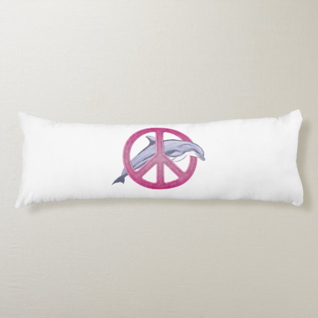 Cojín Dolphin Peace Pink (Anverso)