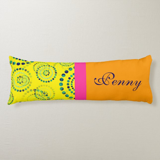 Cojín Dots Circle Power Flowers II + tu backgr. y idea (Anverso)