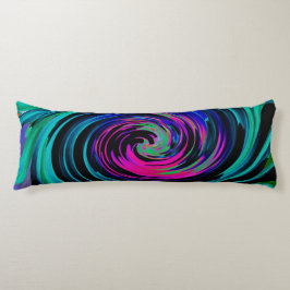 Cojín Dramático giro retro negro y turquesa