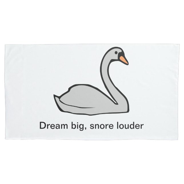 Cojín Dream Big, Snore Louder - Funda de almohada de cis (Anverso)