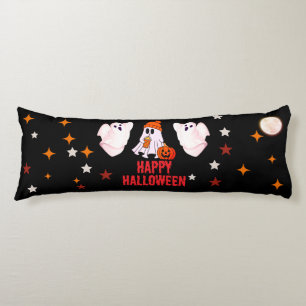 Cojín Dulce Fantasma y Calabaza Texto Personalizado Feli