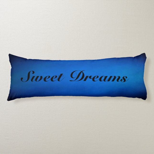 Cojín Dulce Sueños Azul Ombre Cuerpo Pillow (Anverso)