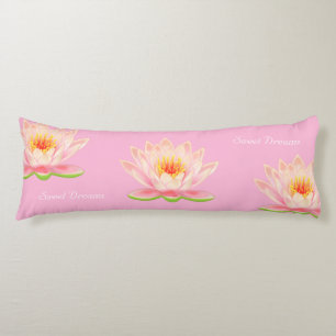 Cojín Dulces sueños Lotus flores en rosa claro
