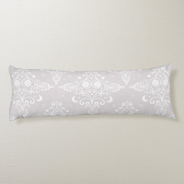 Cojín Dusty Rose Celestial Damask Patrón Boho (Reverso)