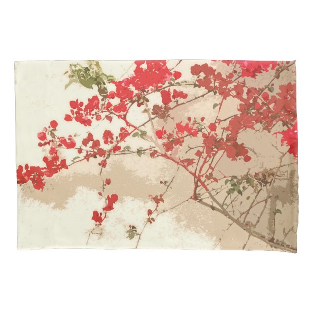 Cojín El Bougainvillea florece la funda de almohada (Anverso)