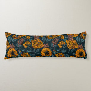 Cojín El fiesta de ratones en naranja y azul