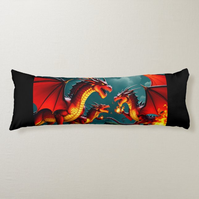 Cojín El fuego del dragón (Anverso)