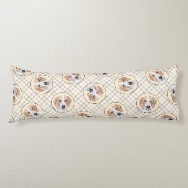 Cojín El guiño rojo americano Walker Cute Pintando el ar (Anverso)