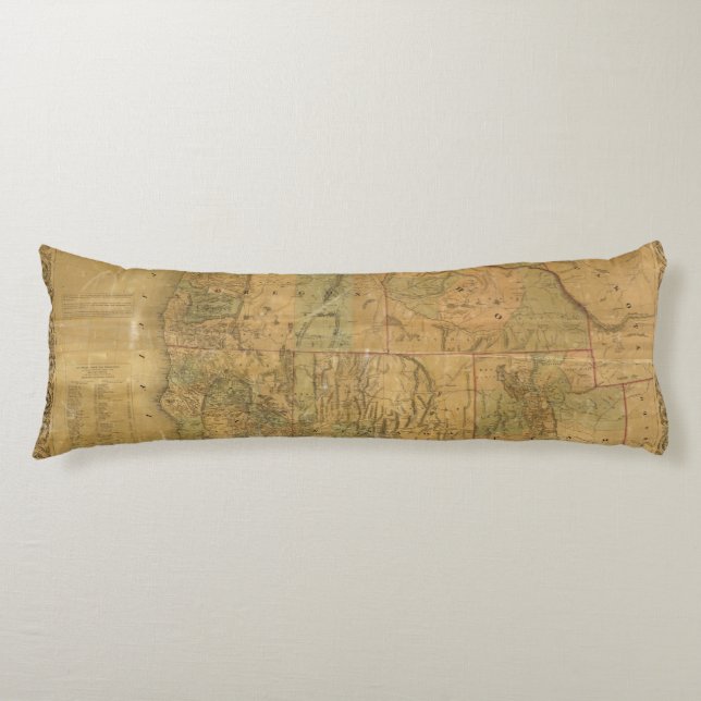 Cojín El mapa de Bancroft de los estados pacíficos (Anverso)