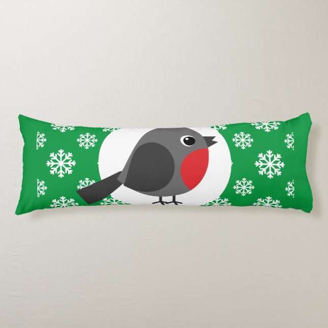 Cojín El Personalizado Robin con las copas de nieve (Anverso)