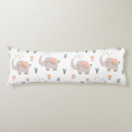 Cojín Elefantes, corazones y flores