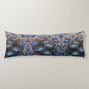 Cojín Elegancia achicoria azul radiante - Floral 3D