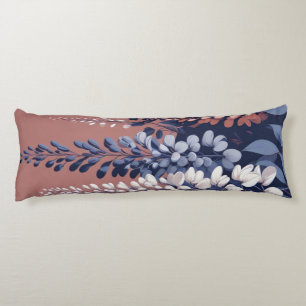 Cojín Elegancia de la Marina y la Wisteria Rosa