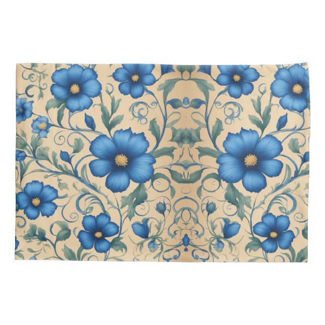 Cojín Elegancia floreciente: funda de diseño floral (Reverso)