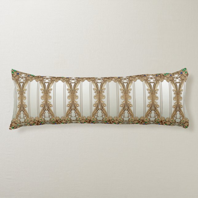 Cojín Elegant Gold Ornate Body Pillow (Anverso)