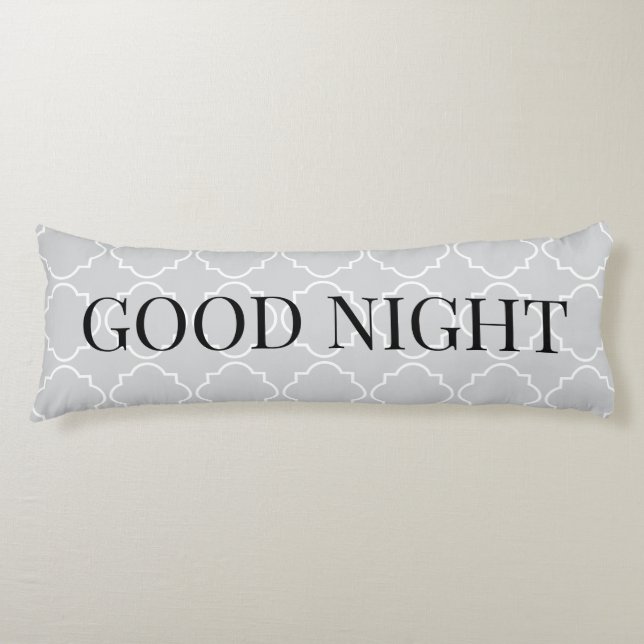 Cojín Elegant grey morrocan quatrefoil trellis (Anverso)