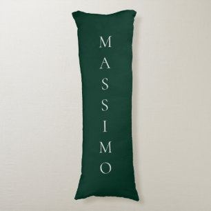 Cojín Elegante Casual Propio Nombre Verde Oscuro Plano