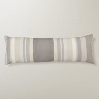 Elegante granja a rayas de color taupe crema y gri