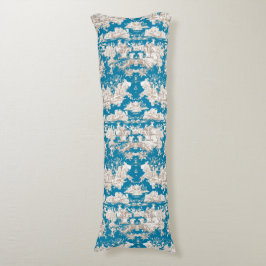 Cojín Elegante lago azul turquesa vintage toile de jouy