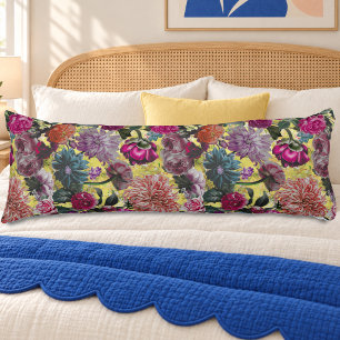 Cojín Elegante monograma floral vintage amarillo