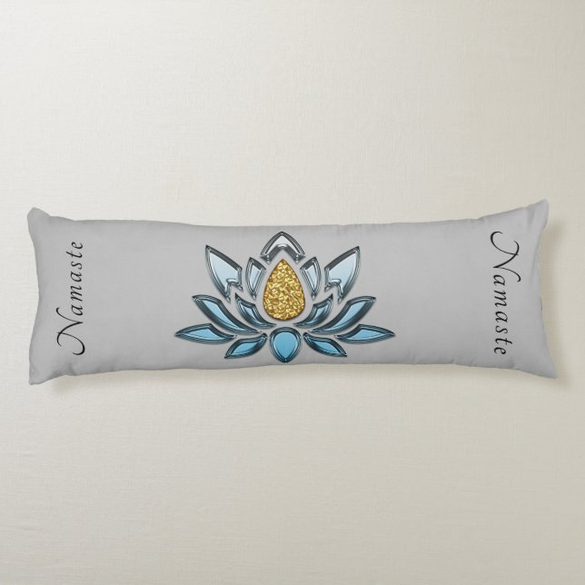 Cojín Elegante Namaste Lotus Flor Zen Yoga Meditación (Reverso)