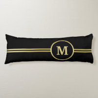 Elegante oro Monograma personalizado sobre negro