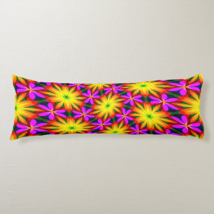 Cojín Elegante patrón de flor Naranja