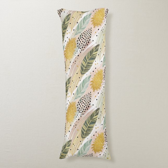 Cojín Elegante pluma y pincel abstracto sin inconvenient (Frente vertical)