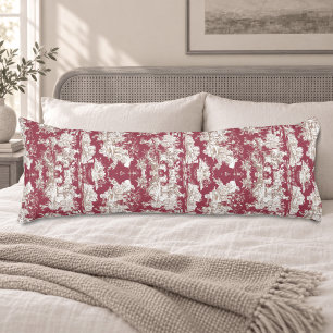 Cojín Elegante vintage rojo lago toile de jouy