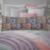 Elegantes baldosas mexicanas Talavera rojas y amar