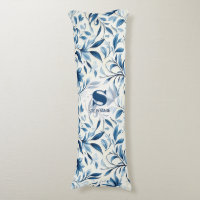 Elegantes hojas de paisley azul - fondo blanco (1)